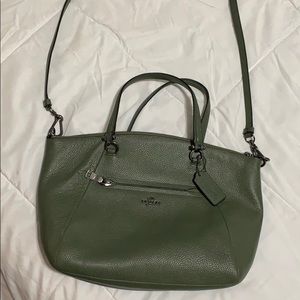 Olive green coach purse